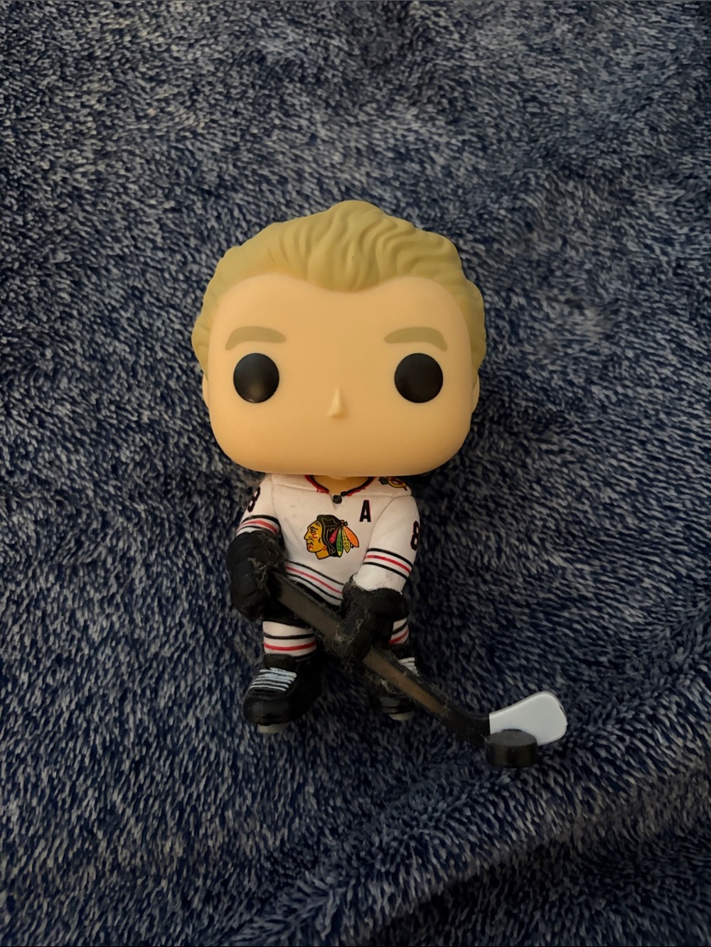 Funko White and Black Chicago Blackhawks Hockey Player Pop! Vinyl Figure